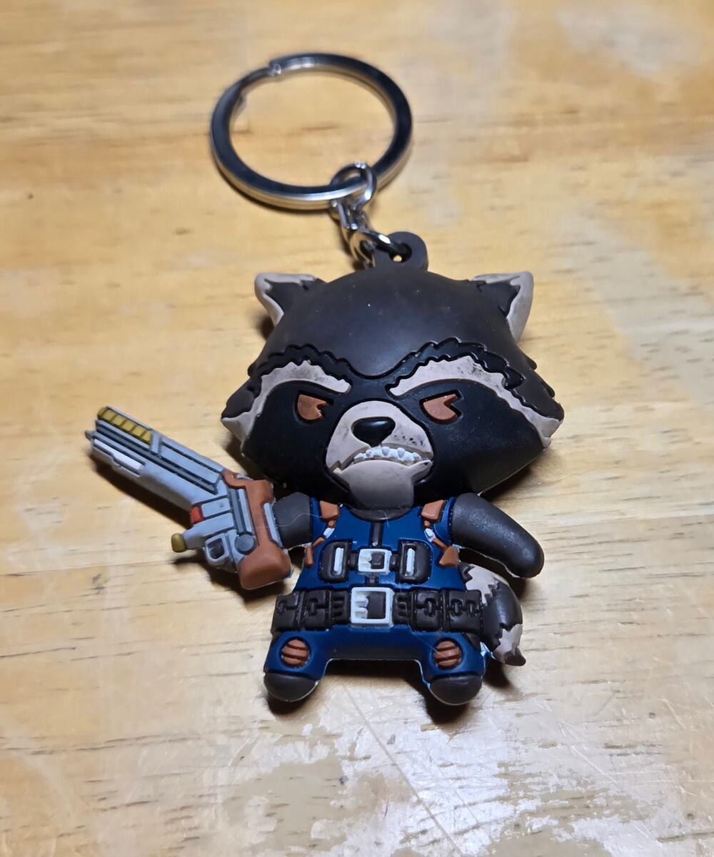 Marvel Guardians of the Galaxy Rocket Raccoon Kawaii Rubber Keychain
